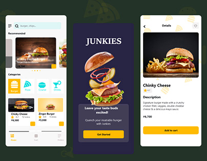 Recreation Of Junkies Food Mobile App