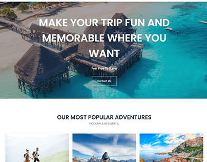 Travel & Tours Booking Wordpress website design