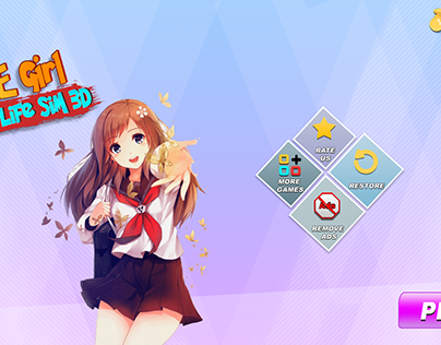 Anime Girl Luxury Life Sim Game 3D