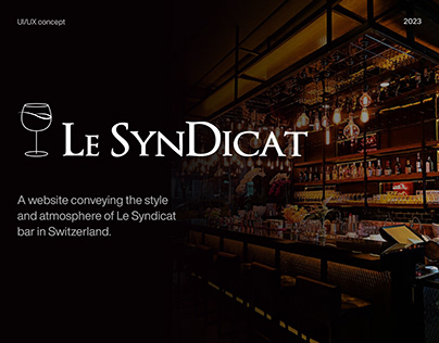 Le Syndicat | Bar website concept | UI/UX design