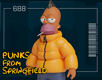 Springfield Punks 3D NFT characters