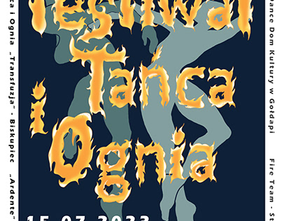 Plakat promujący "Festiwal Ognia w Gołdapi"