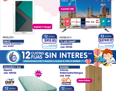 Revista y banners digitales para Muebles Adriana
