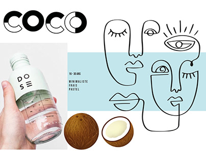 Visual identity for a Coconut flavored soft drink