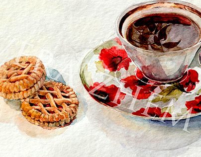 SALE Tea with a cookies / Чай с печеньем