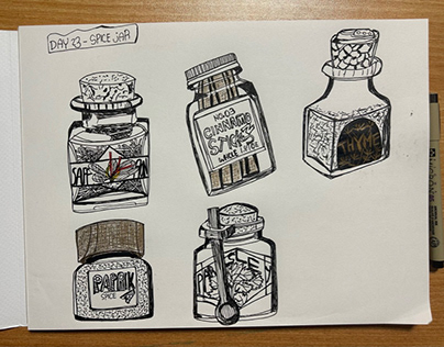 Day23-draw a spice jar
