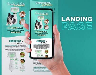 Landing Page - Secador de pelo para mascota