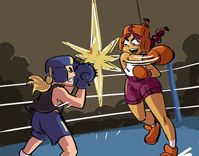 Boxeadorxs !! ilustracion
