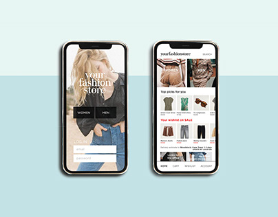 Fashion App Landing Page & UI