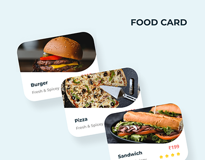Food Card - UI elements