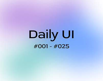 Daily UI #001 - #025