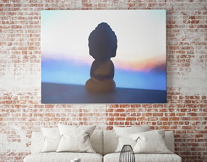 Buddha figurine meditating for living room