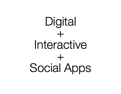 Digital + Interactive + Social Apps