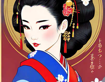 Geisha Japanase art ai