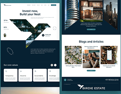 Birdie Estate - Real Estate Website UI