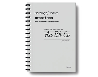 Catálogo/Fichero Tipográfico - Diseño Editorial