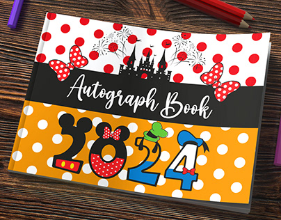Autograph Book Disney Character Theme