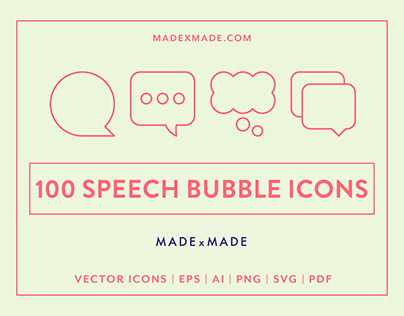 Line Icons – Speech Bubbles