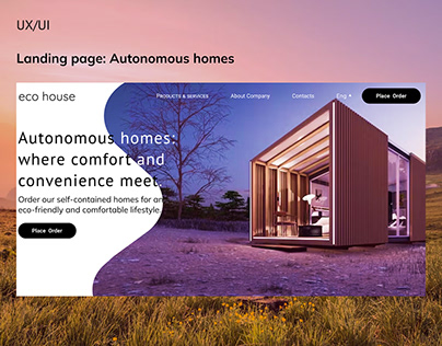 Autonomous homes UX/UI design, eco house