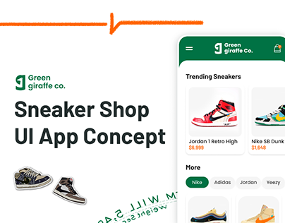 Green Giraffe - Sneaker Shop UI App Concept