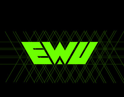 Letter EWU Brand Logo Design with identity