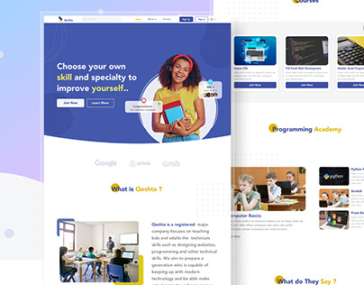 Qeshta E-learning - Website Design