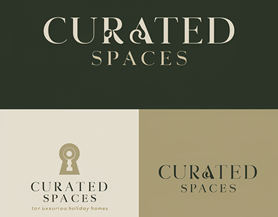"Curated Spaces" House Logo Design