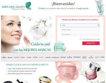 Landing Page "Mira que Guapa"