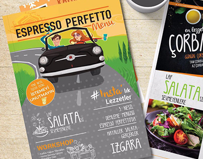 ESPRESSO PERFETTO Cafe Menü Tasarımı