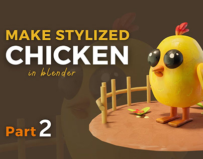 Stylized Chicken 3D Modeling - Blender Time-lapse