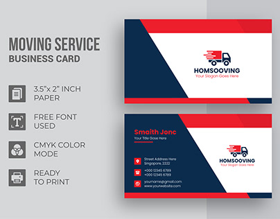Moving Company Business Card Design