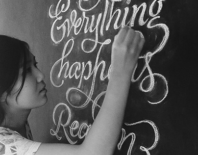 Chalk Lettering - Everything Happens for a Reason