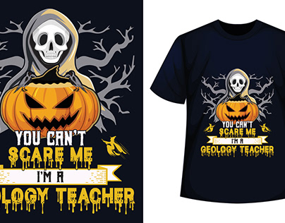 Halloween t-shirt design you can t scare me