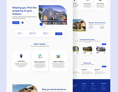 A real Estate landing page