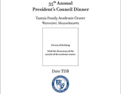 President's Council Dinner Program Book. WIP