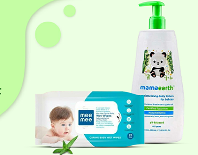 Baby care product banner design