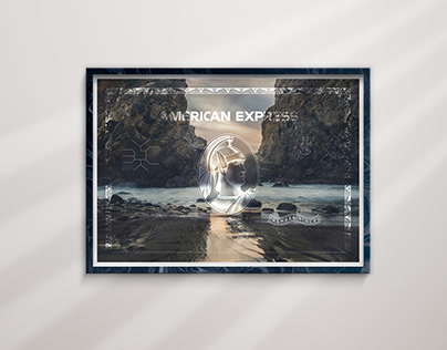 American Express Coastal Landscape Art 60x90 cm
