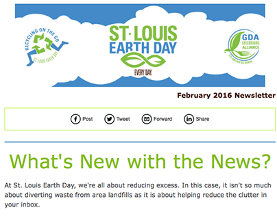 St. Louis Earth Day – Email Marketing / e-Newsletter