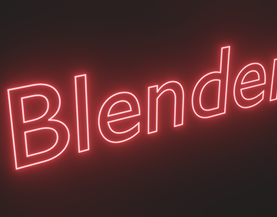 Blender: Neon sign
