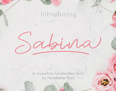 Free Sabina Handwritten Font
