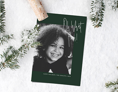 Christmas Card Template - Oh What Fun!