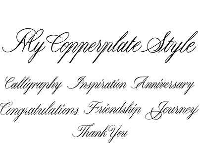 My Calligraphy Style : Copperplate