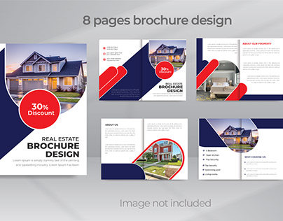 Real Estate Agency 8 Pages Brochure Design Template