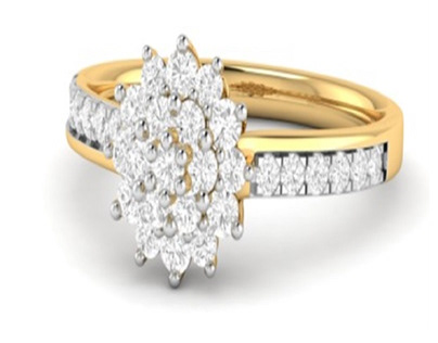 Pretty Diamond Cocktail Ring By PC Jeweller