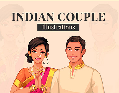 Indian Couple illustration