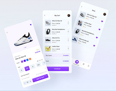 Product details page, wish list page ui design