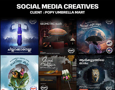 Popy Umbrella Mart Social Media Posts