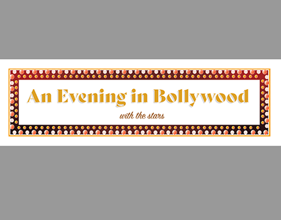 Bollywood Night Banner Illustration