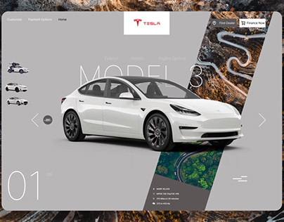 Tesla landing page prototype