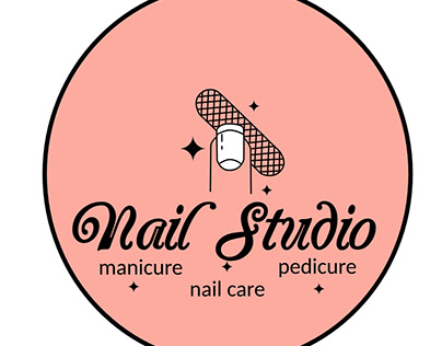 Nail Care Studio Logo. Manicure Pedicure Salon Logo